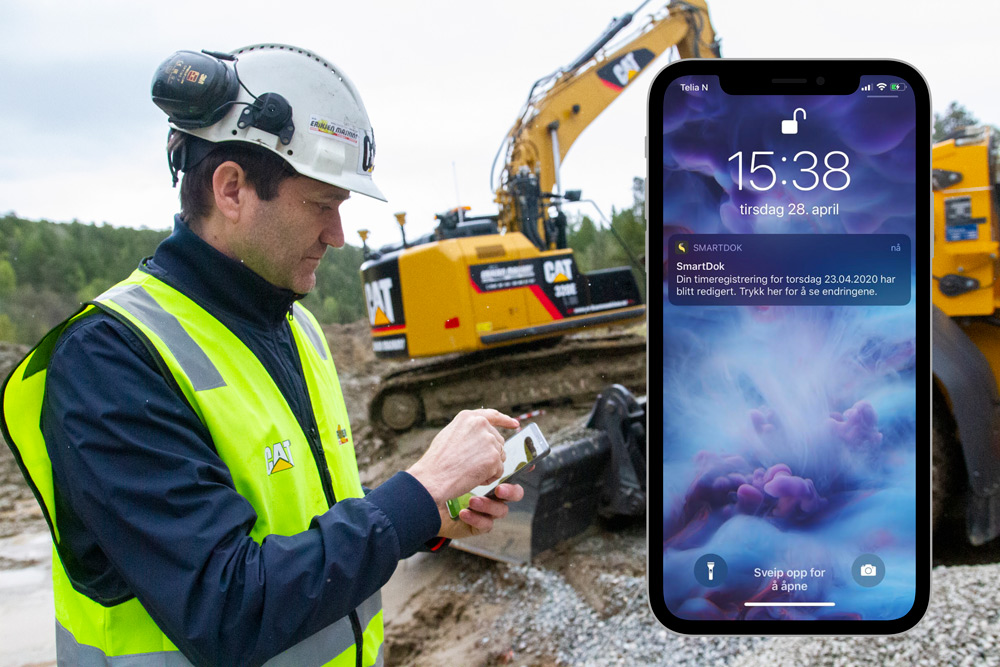 Regsitrerer timer i SmartDok